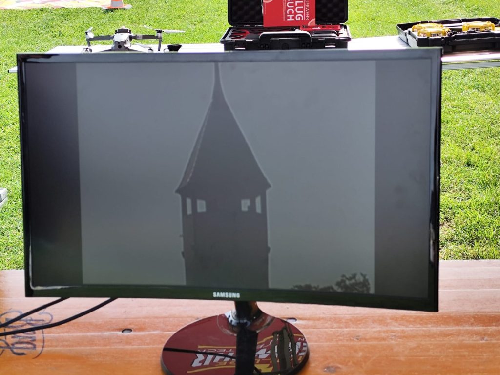 Test der Zoomkamera bei der Erprobung der Testdrohnen